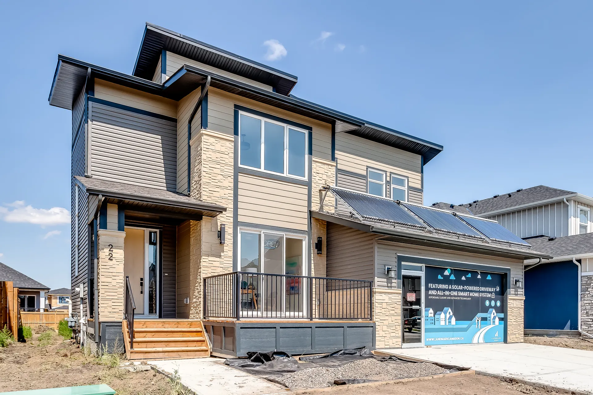 Newer detached homes in the Bridges of Langdon community